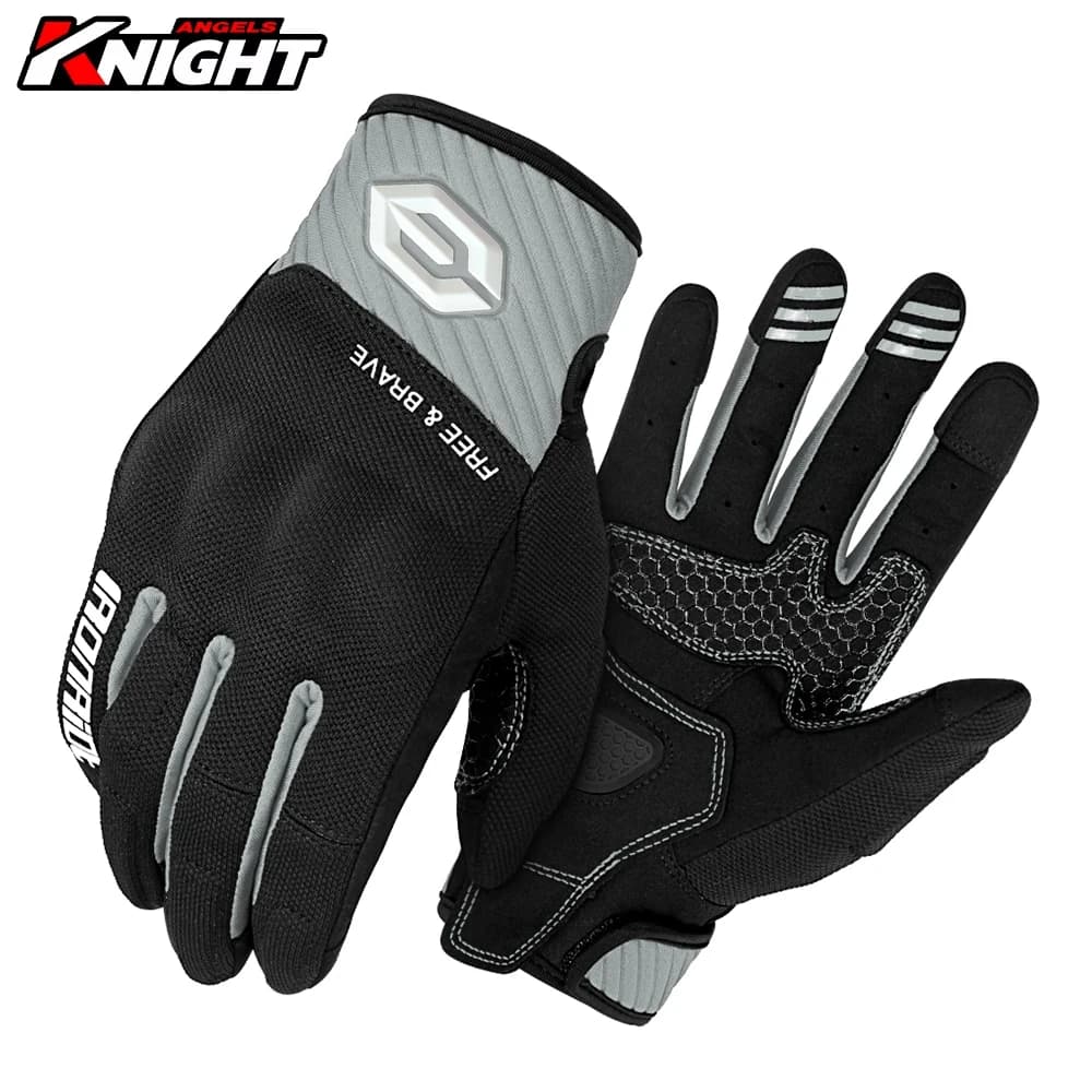 Guanti da moto da uomo Touch Anticaduta Guanti da moto traspiranti in rete Motocross Equitazione Equipaggiamento protettivo Guanti da ciclismo *