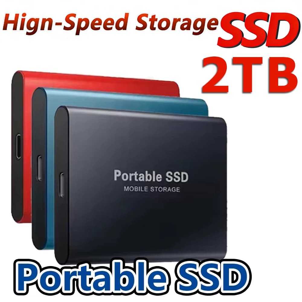 External 2TB Ssd High-Speed Solid State Drive Type-C/USB 3.1 Interface Portable Hard Disk for PC Laptop MAC