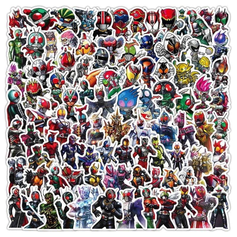 103Pcs Kamen Rider Ins Aesthetic Cute Cartoon Stickers Waterproof DIY Anime Merch Decals for Notebook Laptop Desktop Decoration