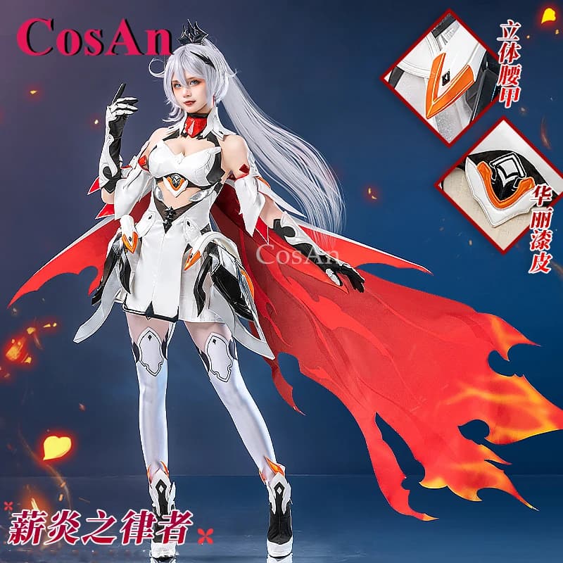 CosAn Anime Game Honkai Impact 3rd Kiana Kaslana Cosplay Costumes Gorgeous Elegant Combat Dress Halloween Role Play Clothing New