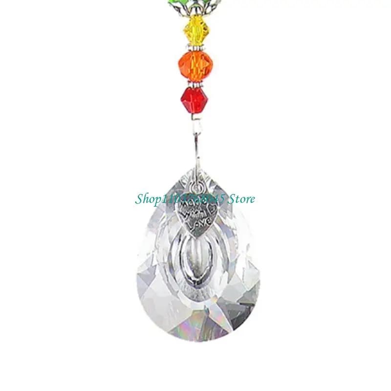 R53F Crystal Suncatchers Tree Life Window Wind Chimes Car Hanging Pendant Home Garden
