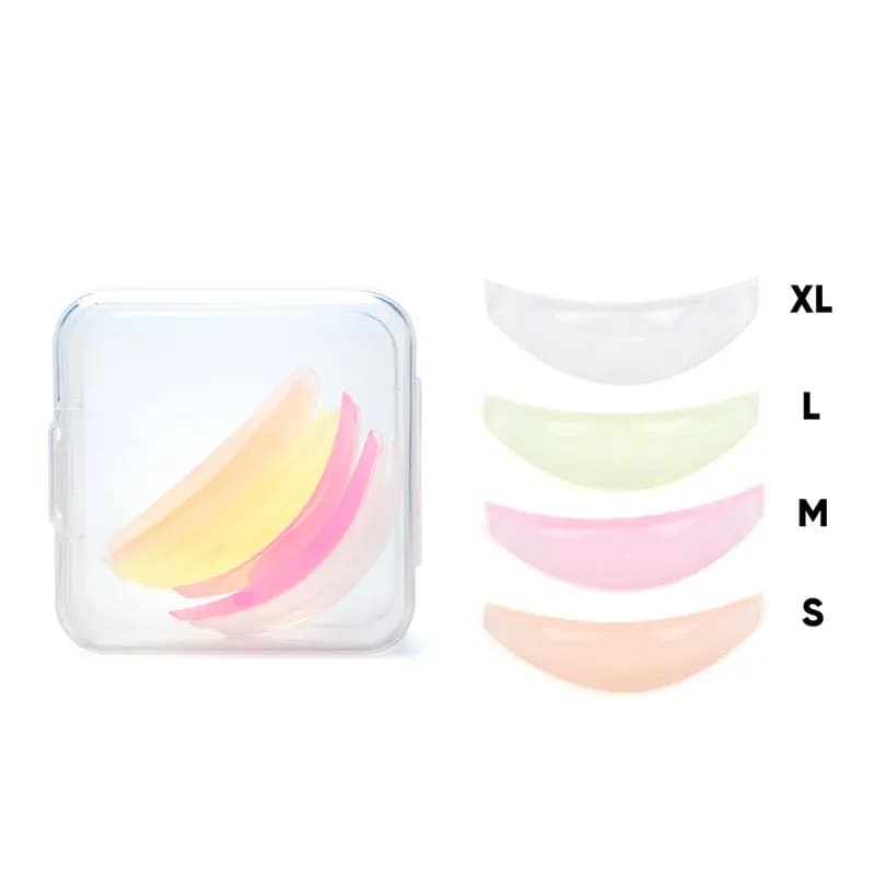 4 paia di cuscinetti in silicone per sollevamento ciglia Kit permanente per ciglia 3D Accessori per applicatori per piegaciglia