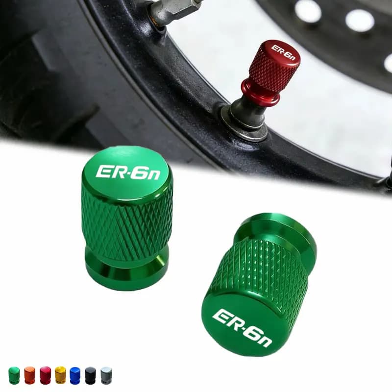2 Pezzi Tappi Valvola in Lega di Alluminio per Ruote Moto Kawasaki ER6N ER-6N ER 6 N 2006-2026