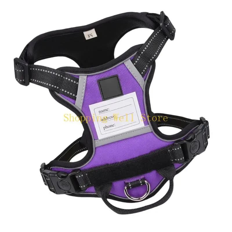 KX4B Gilet riflettente per cani Imbracature per cani da addestramento regolabili Targhetta con impugnatura morbida