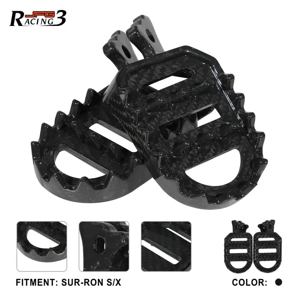 Funparts Poggiapiedi Pedane Poggiapiedi In Fibra di Carbonio Per SURRON Light Bee SX Moto Accessori Bici Da Dirt Elettrica E-bike