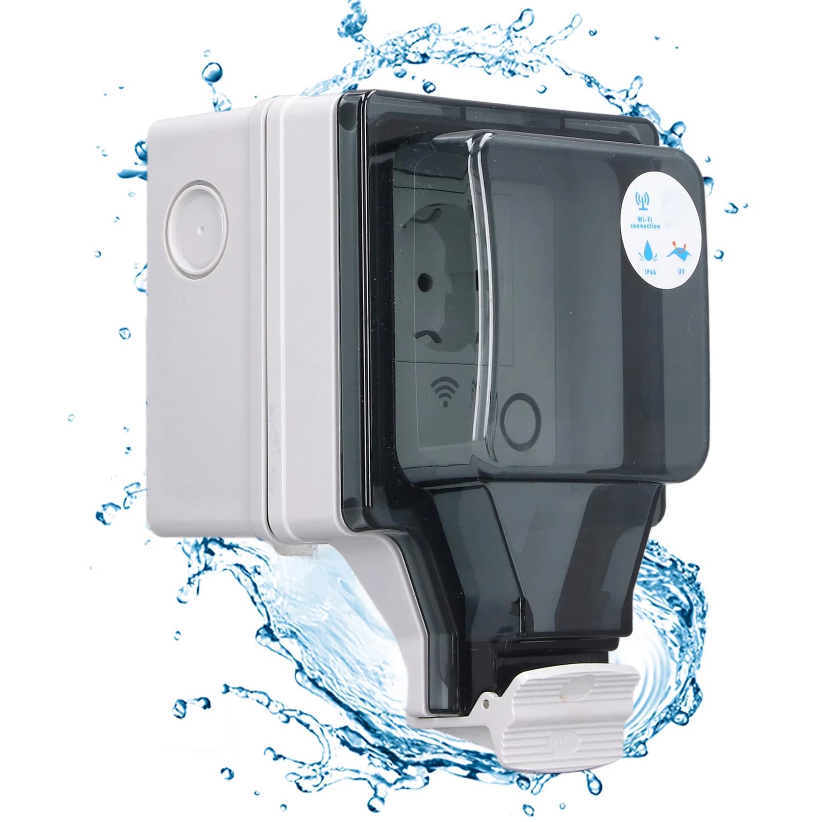 Presa Elettrica Impermeabile da Esterno IP66, Presa Intelligente Wi-Fi a Muro Tipo 86 16A