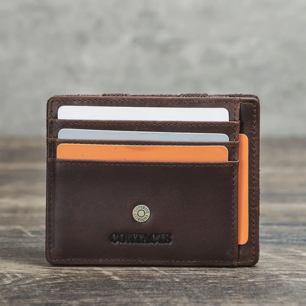 MAGIC TALE Porta carte di moda Portafoglio magico Sottile bifold RFID Portafogli piccoli maschili Tasca portamonete con cerniera Mini portamonete Clip per soldi