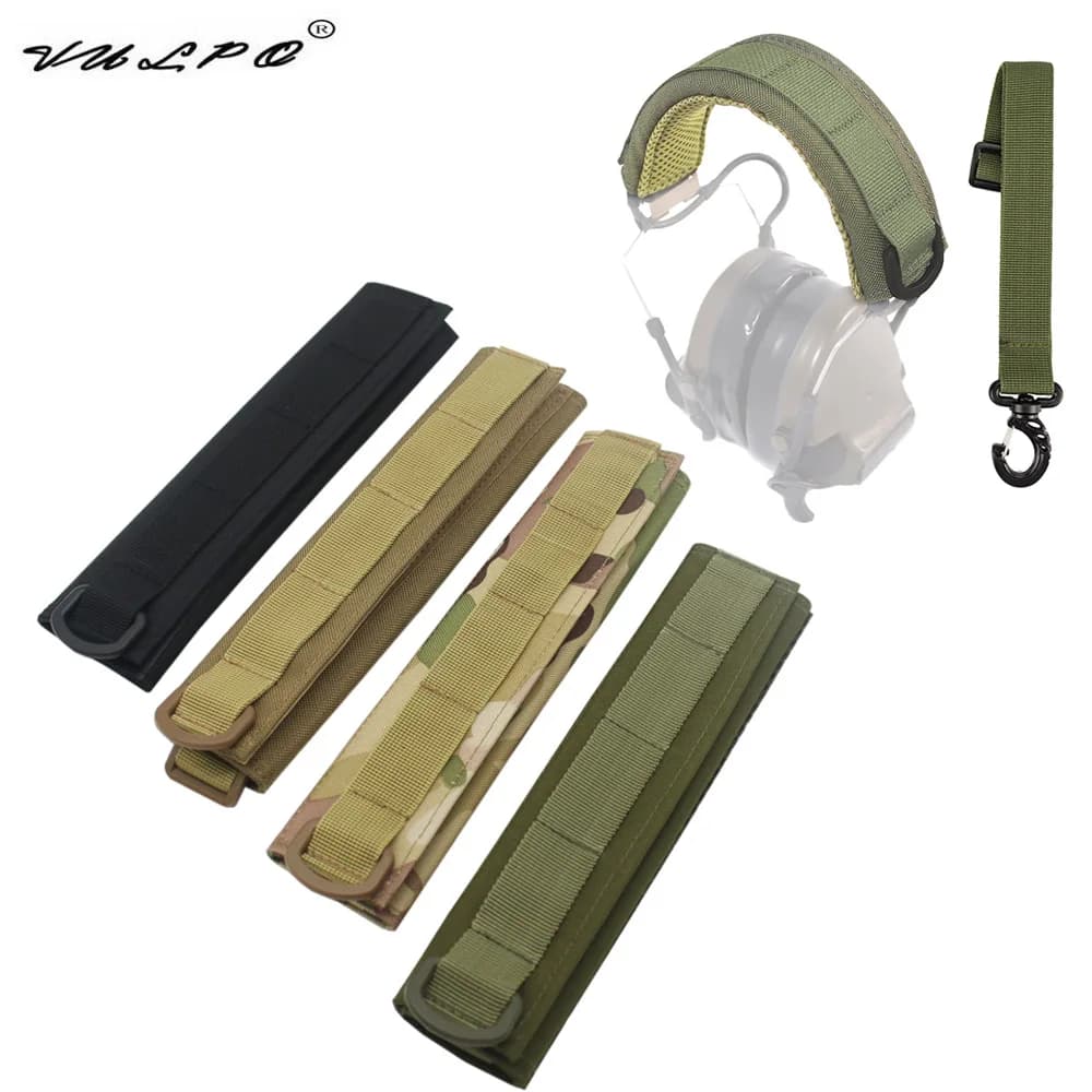 VULPO Tattico Modulare Supporto per Cuffie Copertura di Protezione Copertura per Cuffie Cuffie Microfono Accessori per la Caccia