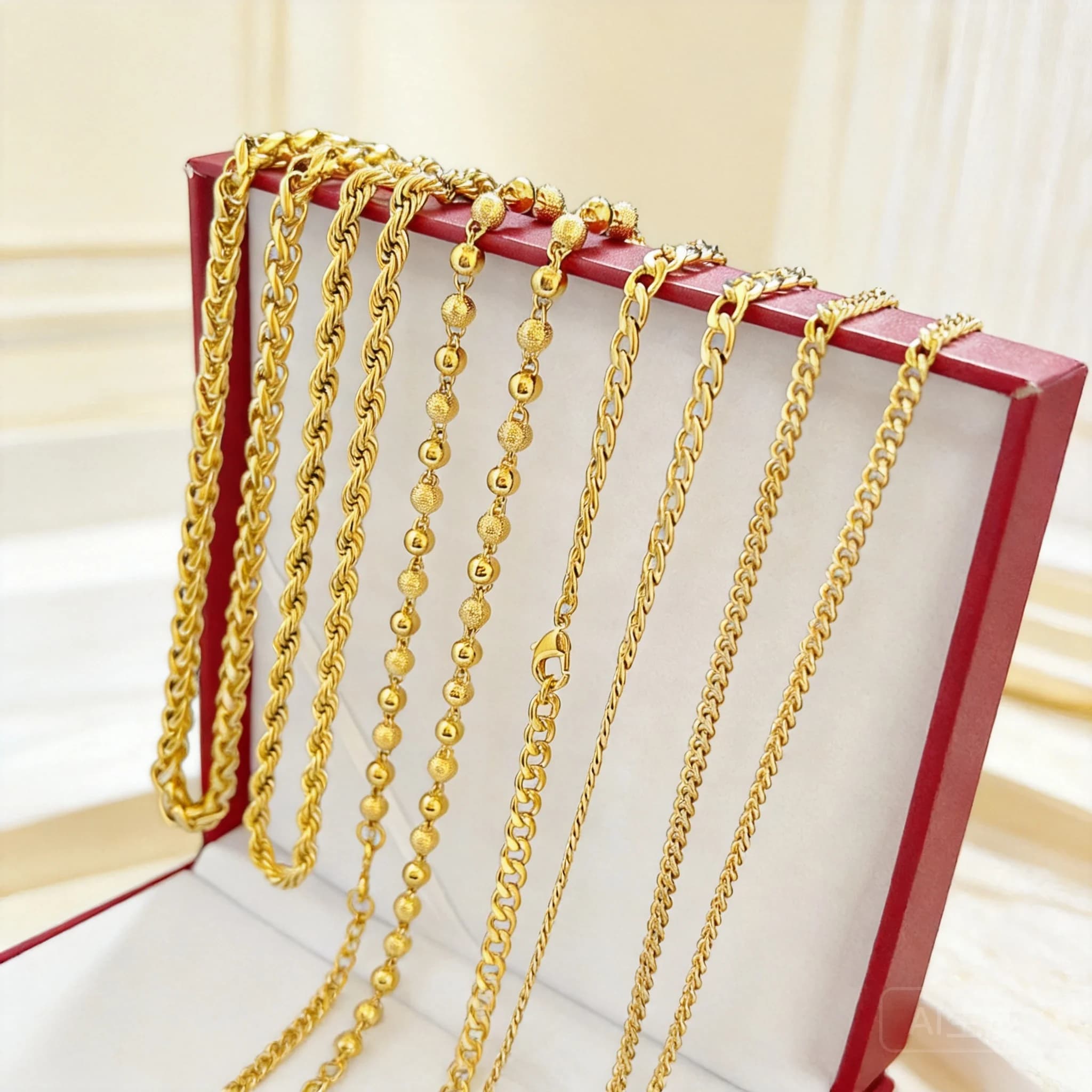 Men's Long Necklaces 2026 Geometric Figaro Chain Chopin Chain Matte Shiny Beaded Minimalist Trendy Jewelry For Men Daily Wear