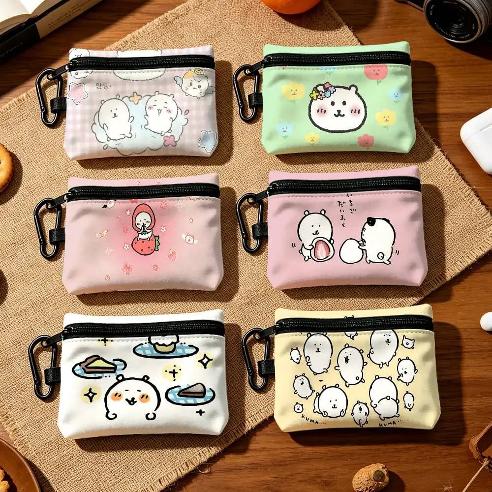 J-Joke B-Bear Kawaii Fashion Wear-resistant Oxford Cloth Coin Purse Portable Backpack Hanging Card Storage Bag