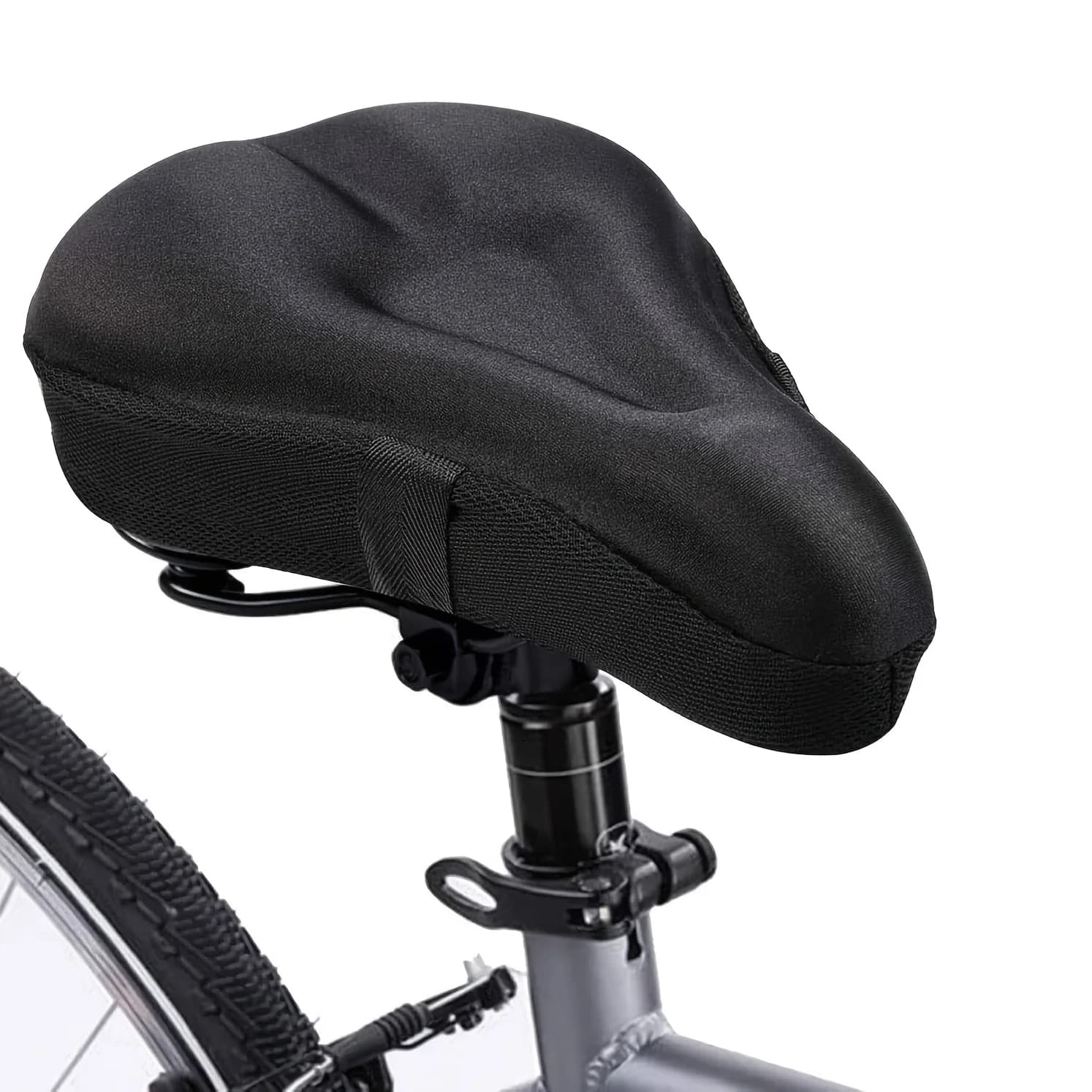 Bicycle Saddle 3D Bike Seat Cover Padded Wide Gel Soft Pad Exercise Bike Seat Cushion Wide Foam Mountain Bicycle Seat Cushion