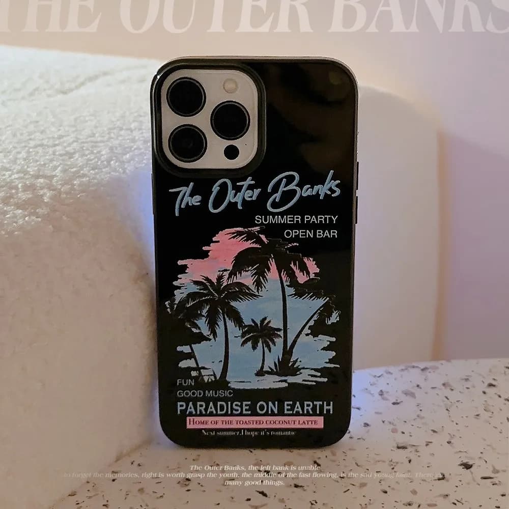 Custodia per telefono INS Retro California Sunset Beach Luck adatta per iPhone 11/12/13/14/15/ 16 Pro Max