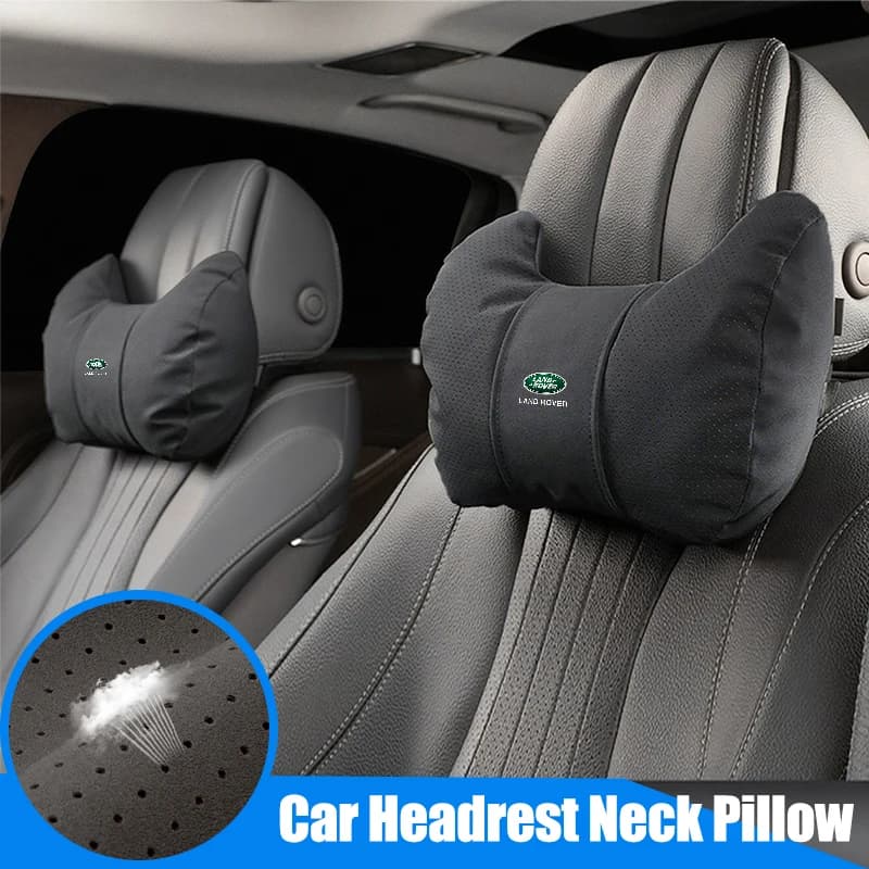 1Pcs Car Seat Headrest Auto Logo Neck Pillow For Land Rover Discovery 3 4 Vogue Velar Freelander 1 2 SVR Evoque Auto Accessories