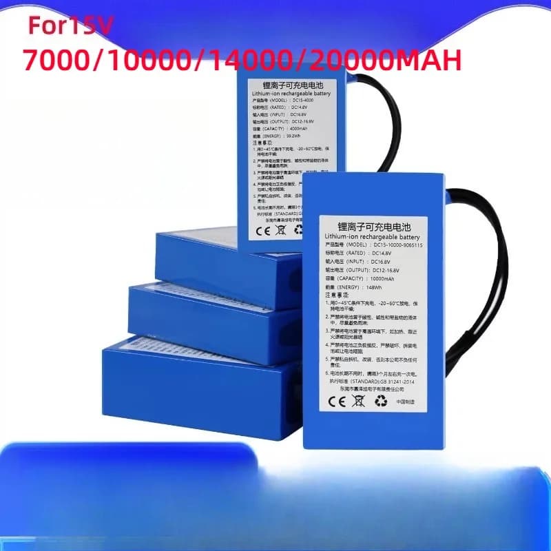 For15V 7000MAH Polymer Full Capacity Lithium Battery Rechargeable Karaoke Machine Electronic Keyboard Outdoor Audio Amplifier