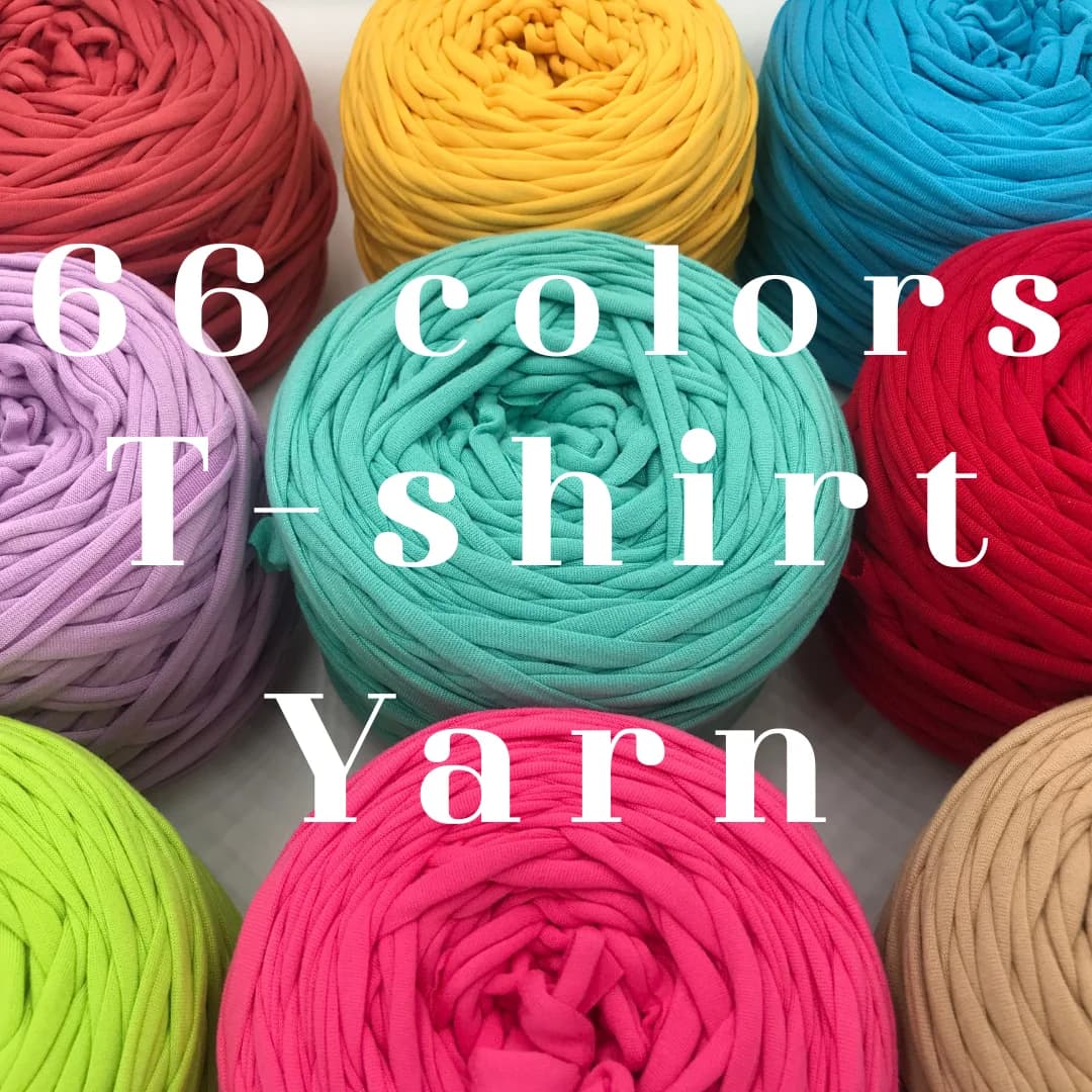 300g T‑shirt Yarn 66 Colors Thick Fabric Yarn Soft DIY Crochet Knit Thread for Bag Cushion Rug Basket Handmade Craft Supplies