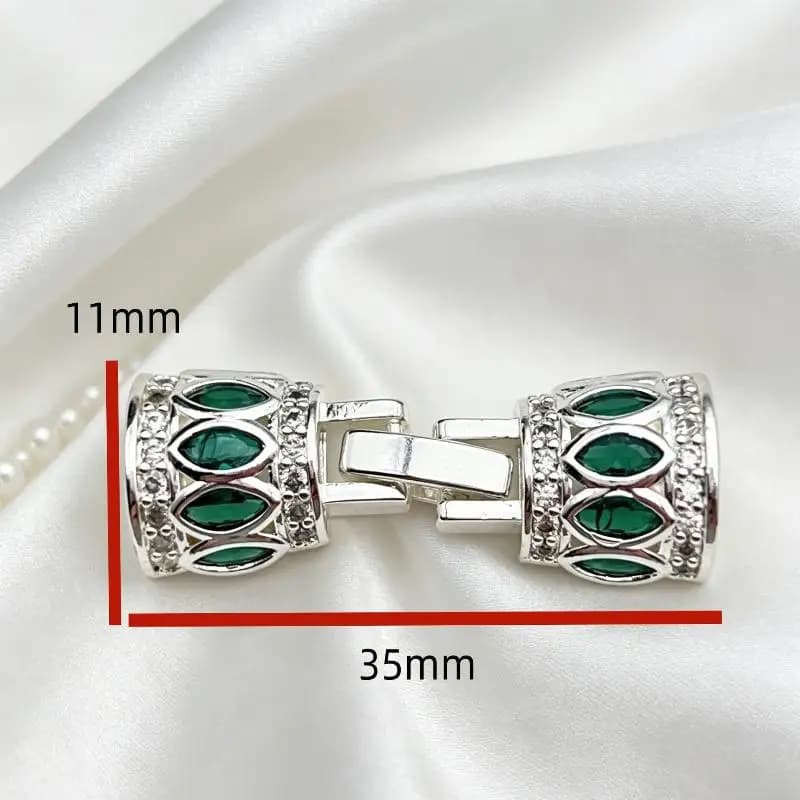 Premium Gold Plated Jewelry Clasps with Zirconia Smooth Surface for DIY Jewelry Making Bracelet Necklace Handcraft Projects