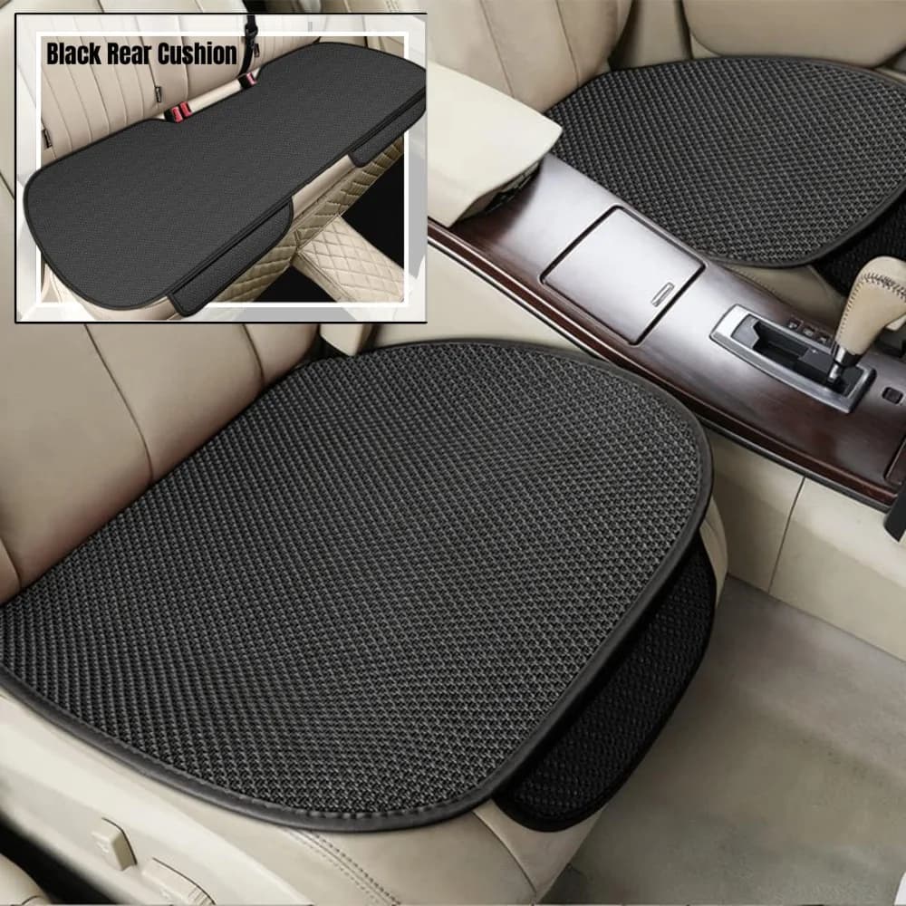 Cuscino per seggiolino auto Set di coprisedili per auto antiscivolo in seta di ghiaccio traspirante Set di accessori interni per auto universali per quattro stagioni