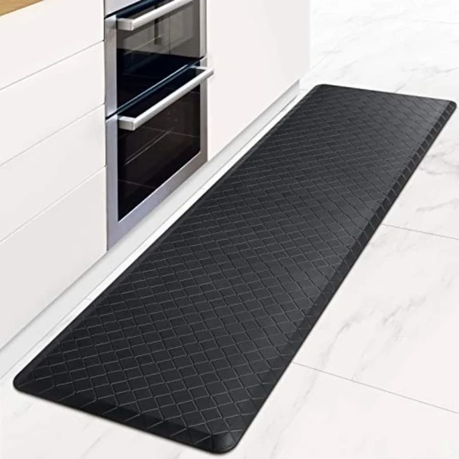 Tappetino da Cucina Imbottito Anti-Fatica, 44x152 cm, Spesso, Impermeabile, Antiscivolo, Ergonomico e Confortevole per Cucina