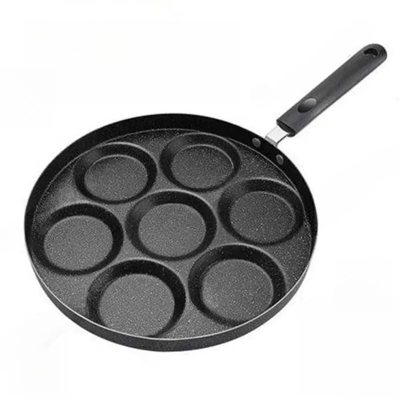 7 holes non-stick pan for fried eggs, burger pan, domestic kitchen, restaurant, pots