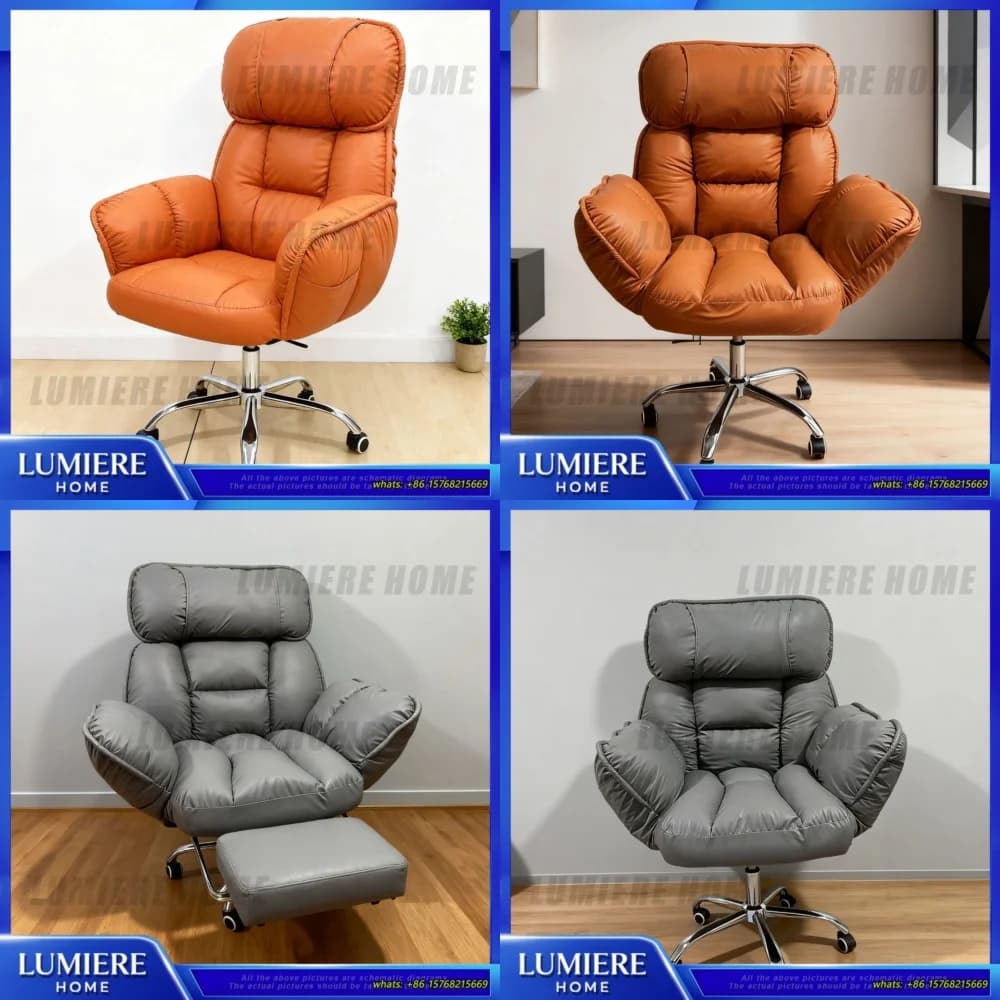 Comoda sedia da ufficio per giochi per computer domestici Sedia da scrivania ergonomica reclinabile con schienale Facile montaggio Seduta lunga