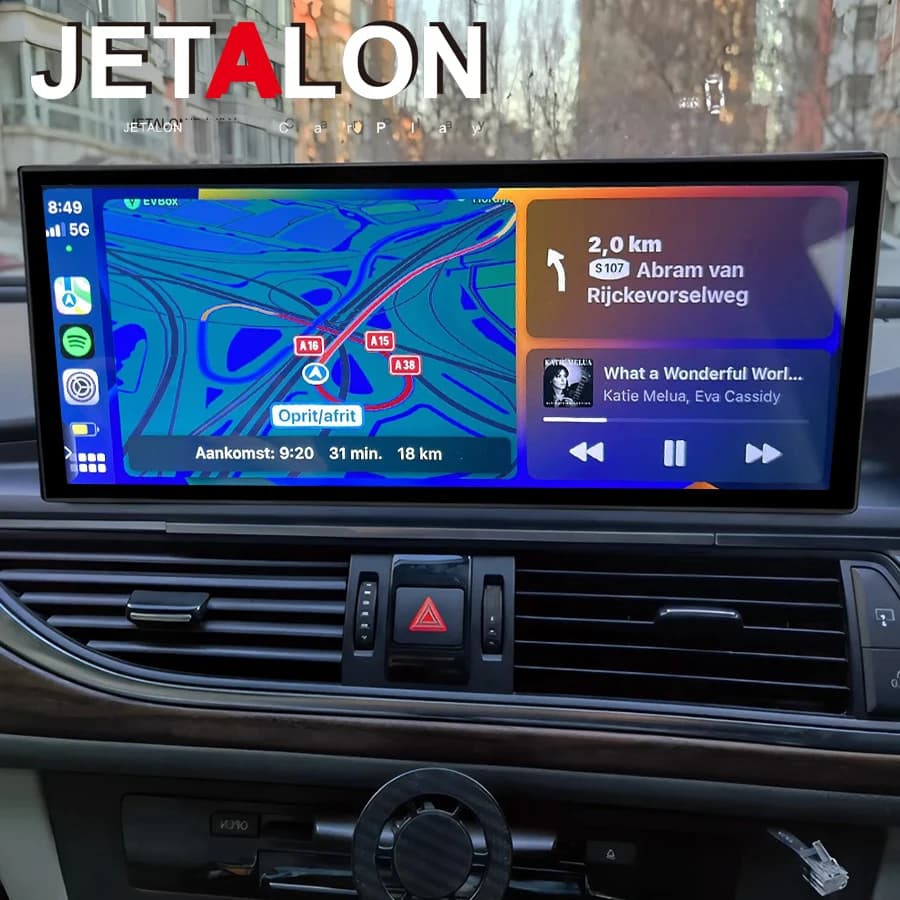 Autoradio Android Auto da 10.25/12.3 pollici per Audi A6 A6L A7 2009-2018 con guida a destra, stereo, Carplay, lettore multimediale video e navigatore GPS