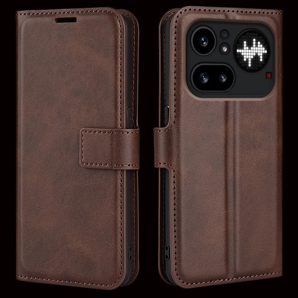 Premium Calf Leather Flip Case For Nothing Phone 4A Pro 3A lite 2A Phone2A 2 A Phone Wallet Case Cover Phone4A Pro Phone3A lite