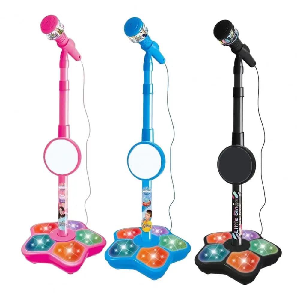 Karaoke Microphone with Stand Kids Karaoke Microphone Toy with Stand Battery-powered Singing Machine for Toddlers for Boys