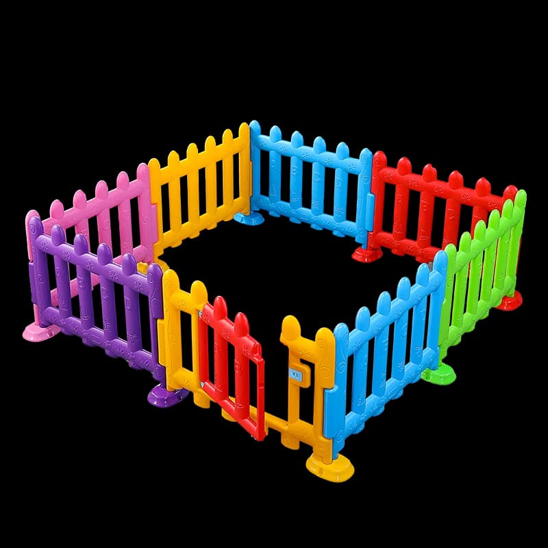 Grande Recinto per Bambini in Materiale PP, Base Antiscivolo, Area Gioco per Interni, Uso Scolastico