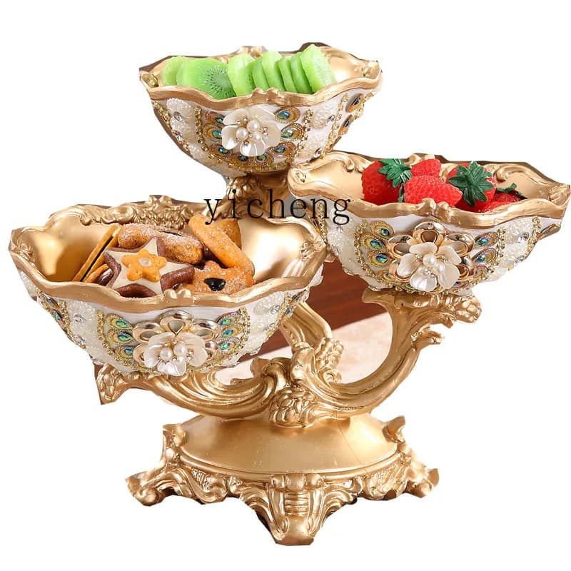 ZYY casa soggiorno tavolino bacino di frutta ornamento frutta piatto di frutta secca multistrato di lusso