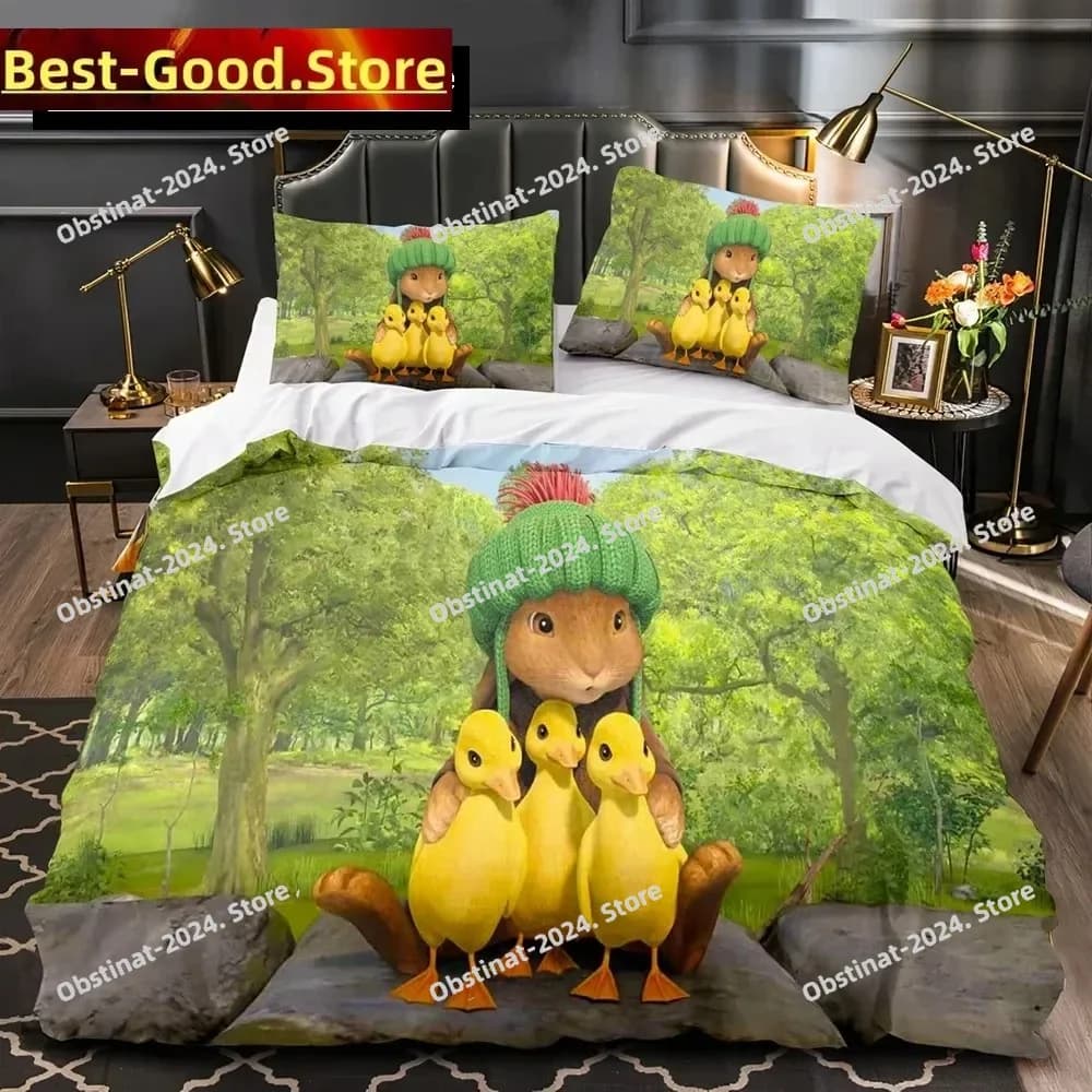 Stampa 3D Moda Cartoon Peter Coniglio Set biancheria da letto Ragazzi Ragazze Twin Queen King Size Copripiumino Federa Letto ragazzi Camera da letto per adulti