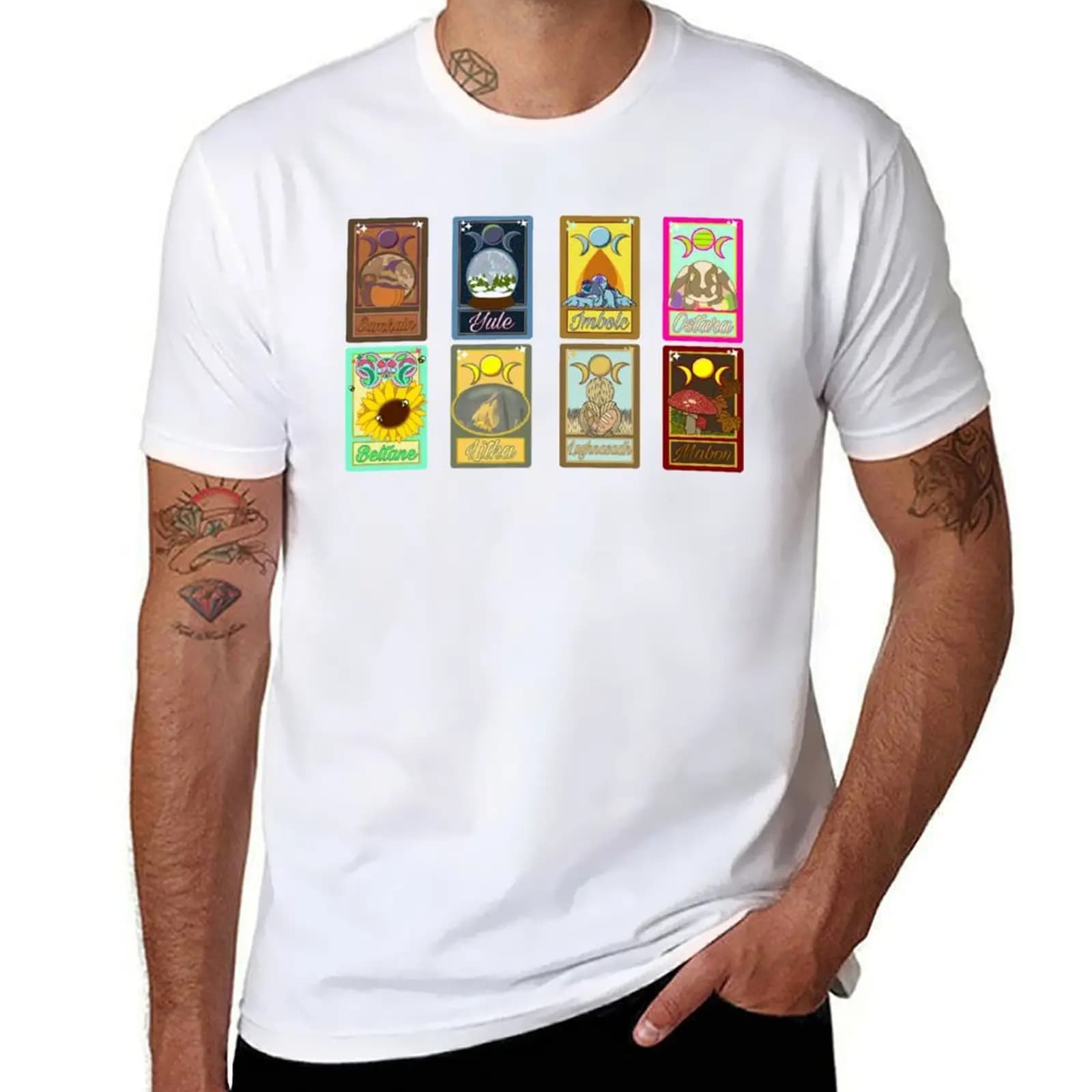 Card Year of Tarot bundle the Wheel T-Shirt Top traspirante a maniche corte per allenamento