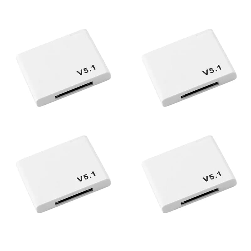 ABKN-4X Ricevitore audio Bluetooth 5.1 a 30 pin Mini adattatore wireless per musica A2DP per altoparlante analogico Jack 30 pin bianco