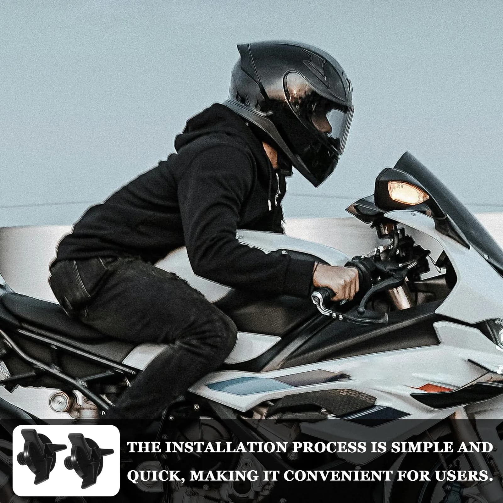 Kit of 6 Screws for Motorcycle Helmets and Dirt Bike, Compact and Elegant Design, Easy Installation and Repair