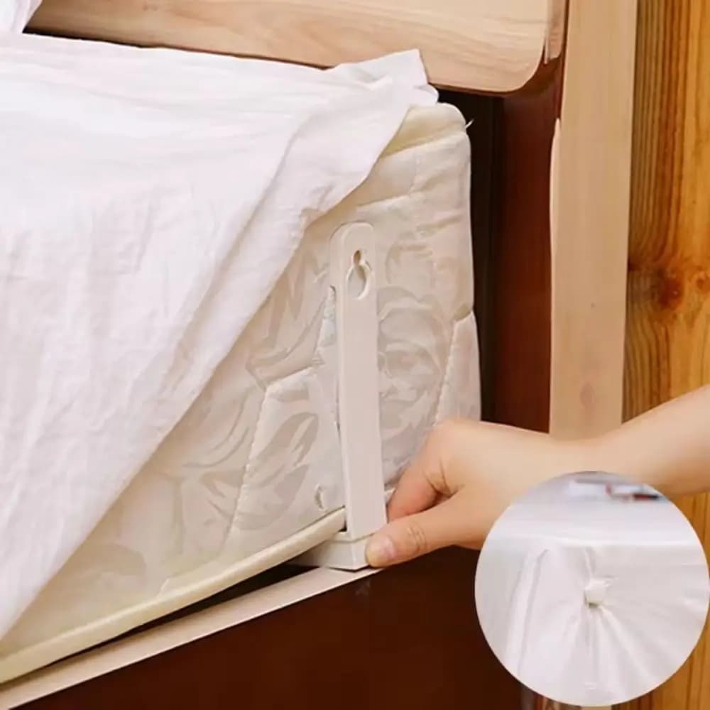 4Pcs Portable Non-slip Bed Sheet Clip Invisible Anti-run Bed Sheet Buckle Quilt Sheet Holder Quilt Fixing Tool