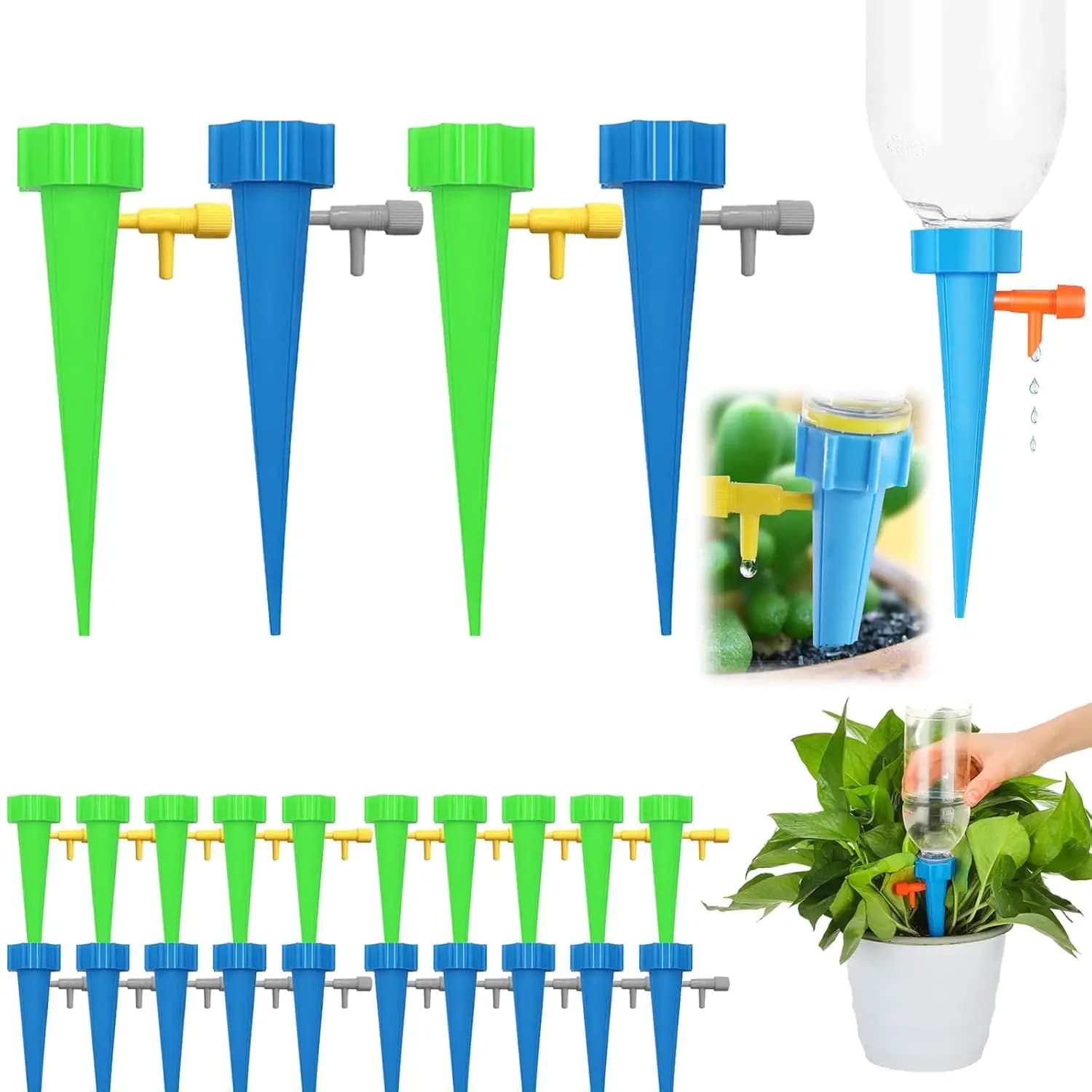 Drop irrigation system with automatic watering for potted plants Garden flower greenhouse device for balcony