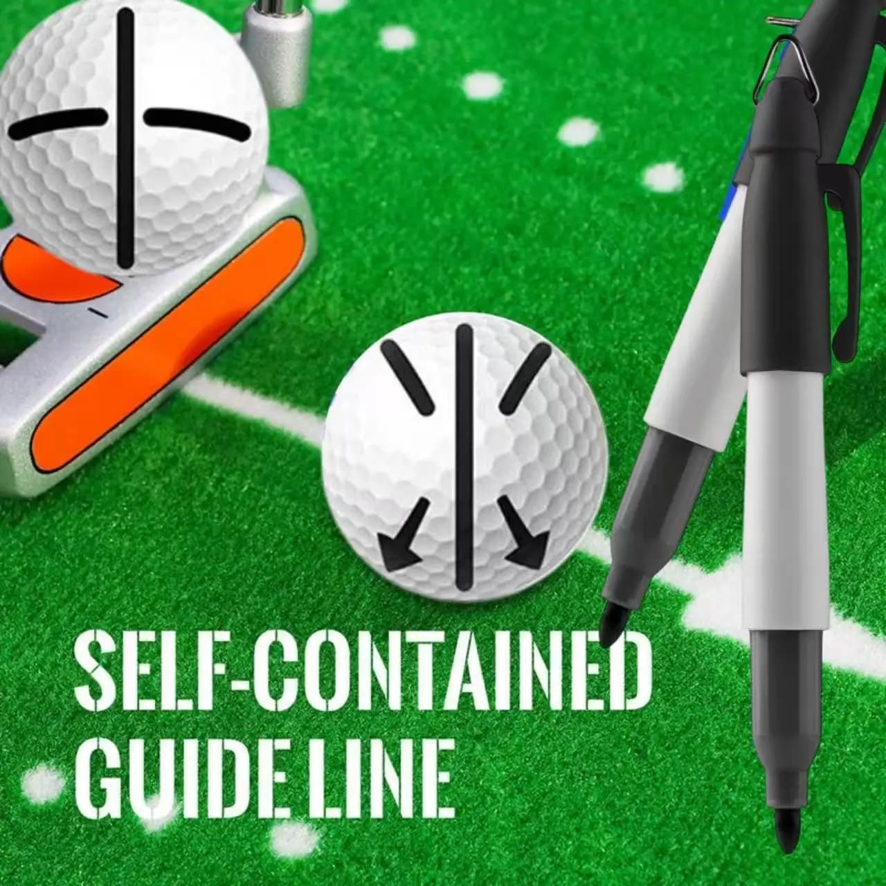 Mini pennarelli permanenti da 6 pezzi con cappuccio di sicurezza portatile con clip ergonomica per badge da infermiera da golf, uffici scolastici