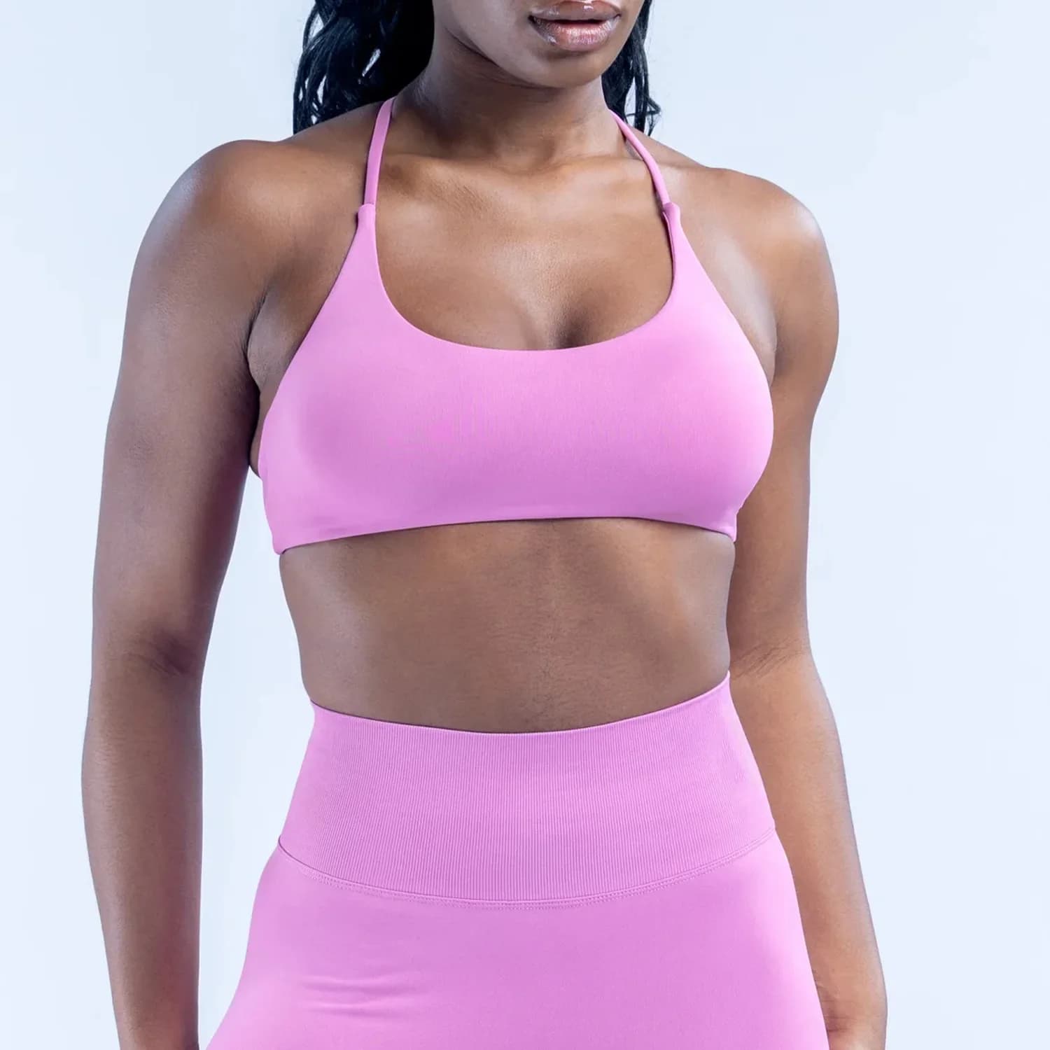 Logo Gather Cross Strap Backless Sports Bra Temperament Vest Running Training Fitness Bra Women