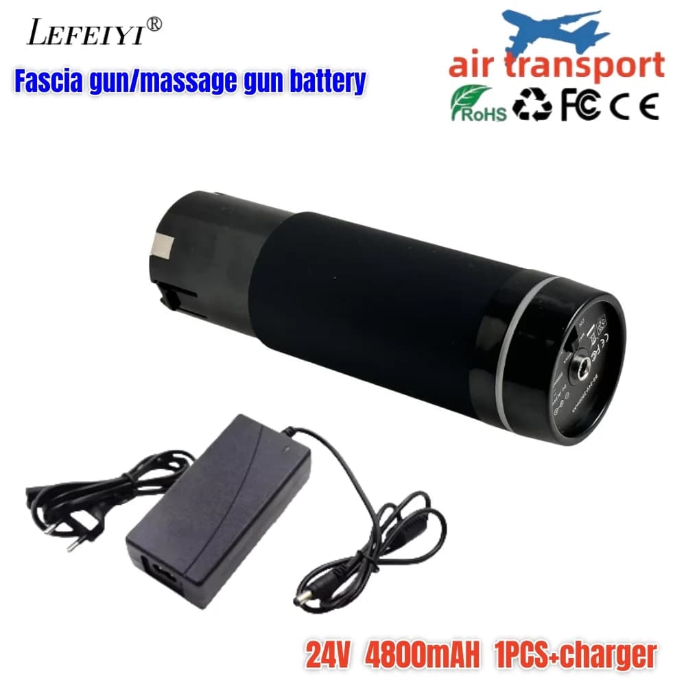 Batteria ricaricabile agli ioni di litio da 24V 4800mAh, adatta per pistola massaggiante, batteria potenziata, accessori per pistola fasciale