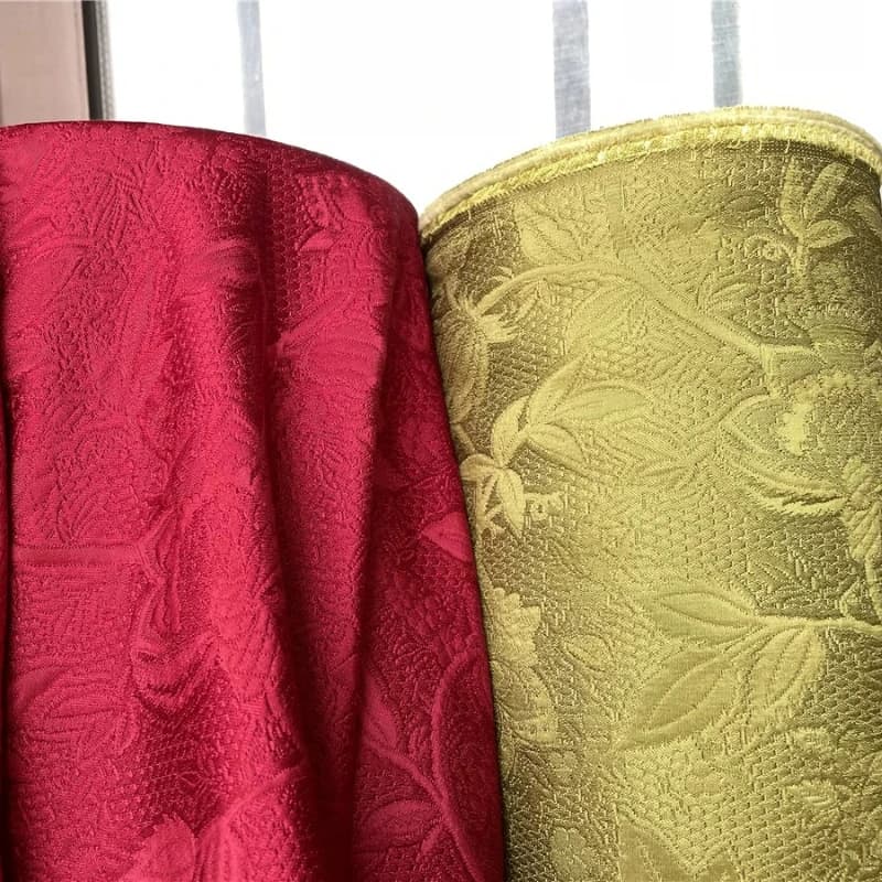 Tessuto in Seta di Gelso Jacquard Tinta Unita Ispessito per Cucito Fai da Te, Trench, Abiti, Pantaloni, Abbigliamento Moda al Metro