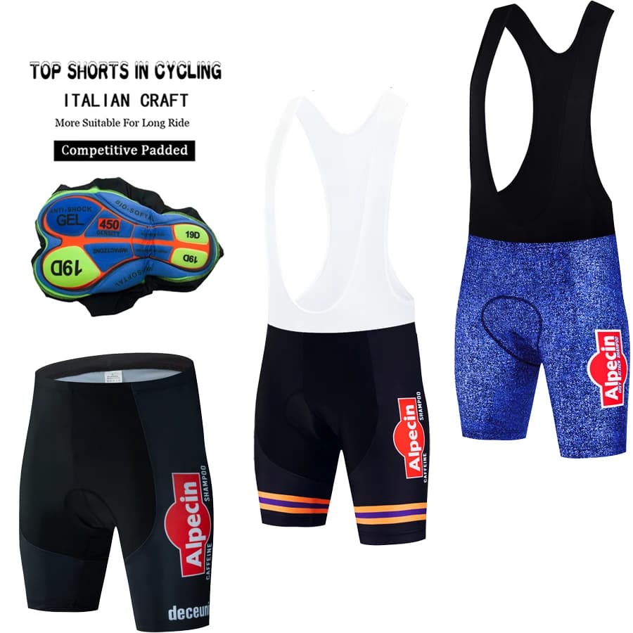 Alpecin Cycling Shorts with 3D Gel Padded, Breathable, for 6 Running hours, MTB, Road, Downhill, for Men and Women
