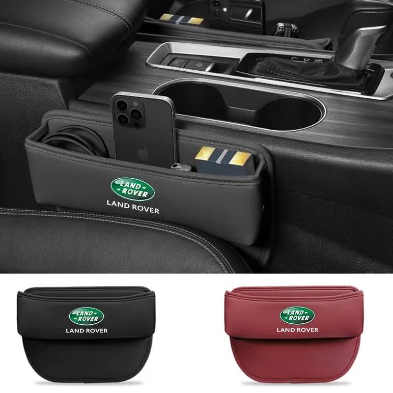 PU Leather Car Seat Gap Storage Box Holder Auto Organizer For Land Rover Range Rover Evoque discovery Freelander Car Accessories