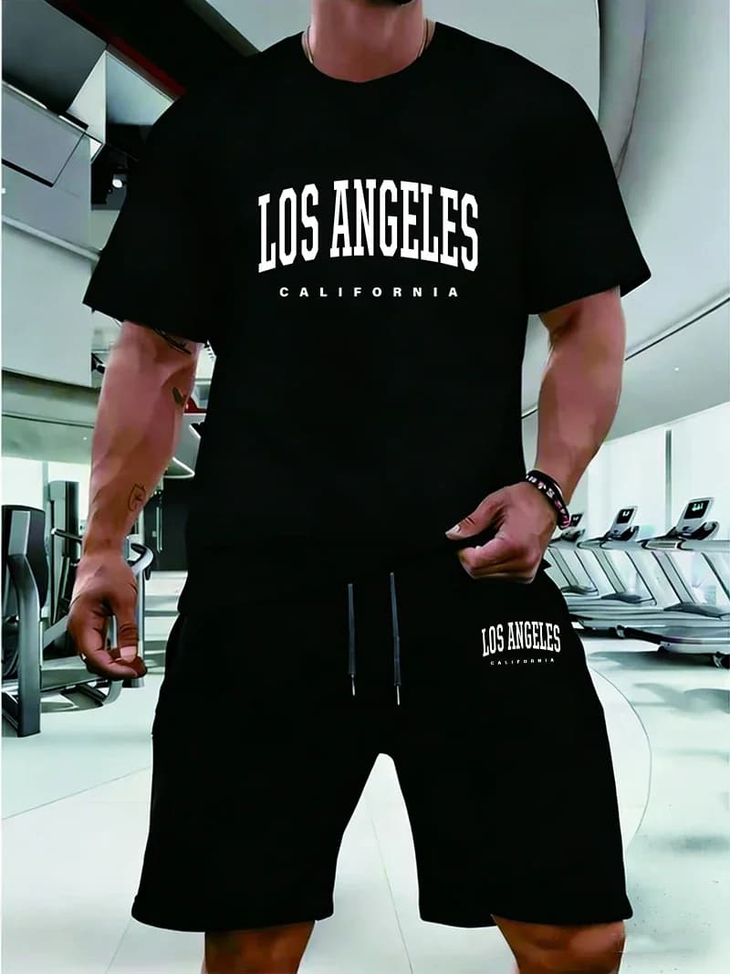 Completo Sportivo Uomo 2026: T-shirt e Pantaloncini Casual per Allenamento, Palestra, Sport all'Aperto e Jogging – Ideale per l'Estate
