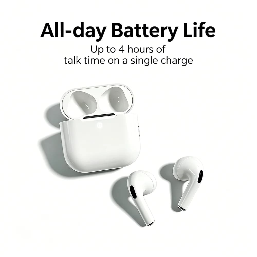 TWS Wireless Bluetooth Earphones ANC Noise Reduction Earbuds With Microphone For IOS Android PC