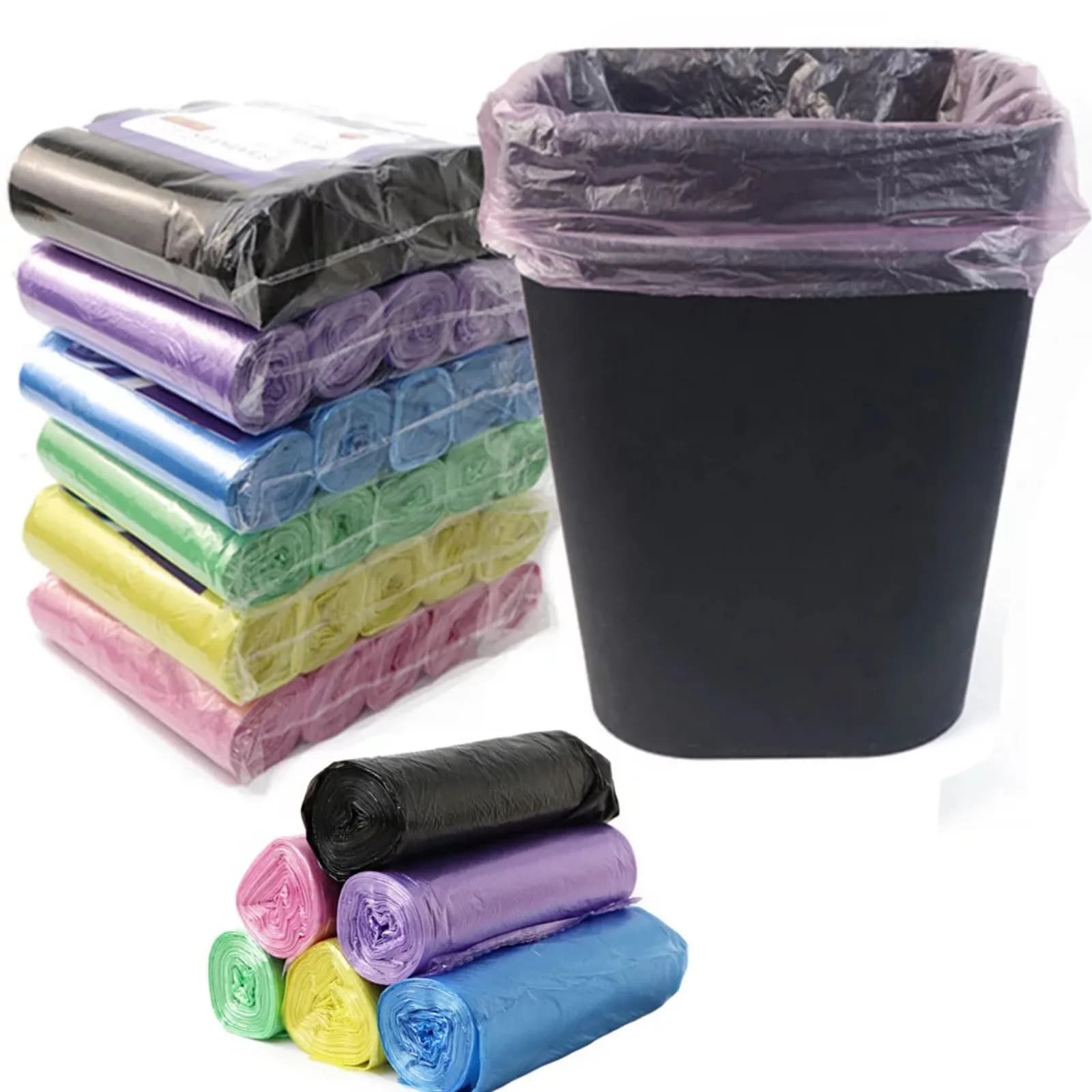 100pcs Disposable Small Trash Bags Portable Rubbish Bags Home Bedroom Wastebasket Bags Garbage Bags For Kitchen