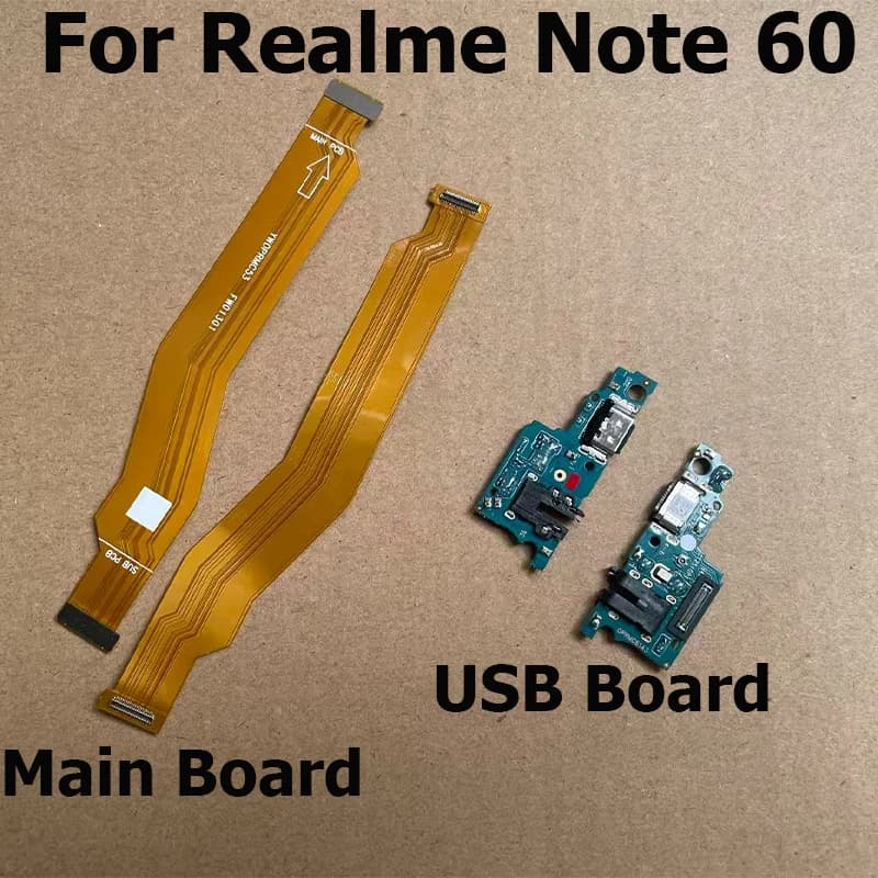 Per la scheda madre principale Realme Note 60 + porta dock di ricarica USB microfono scheda connettore microfono sostituzione cavo flessibile