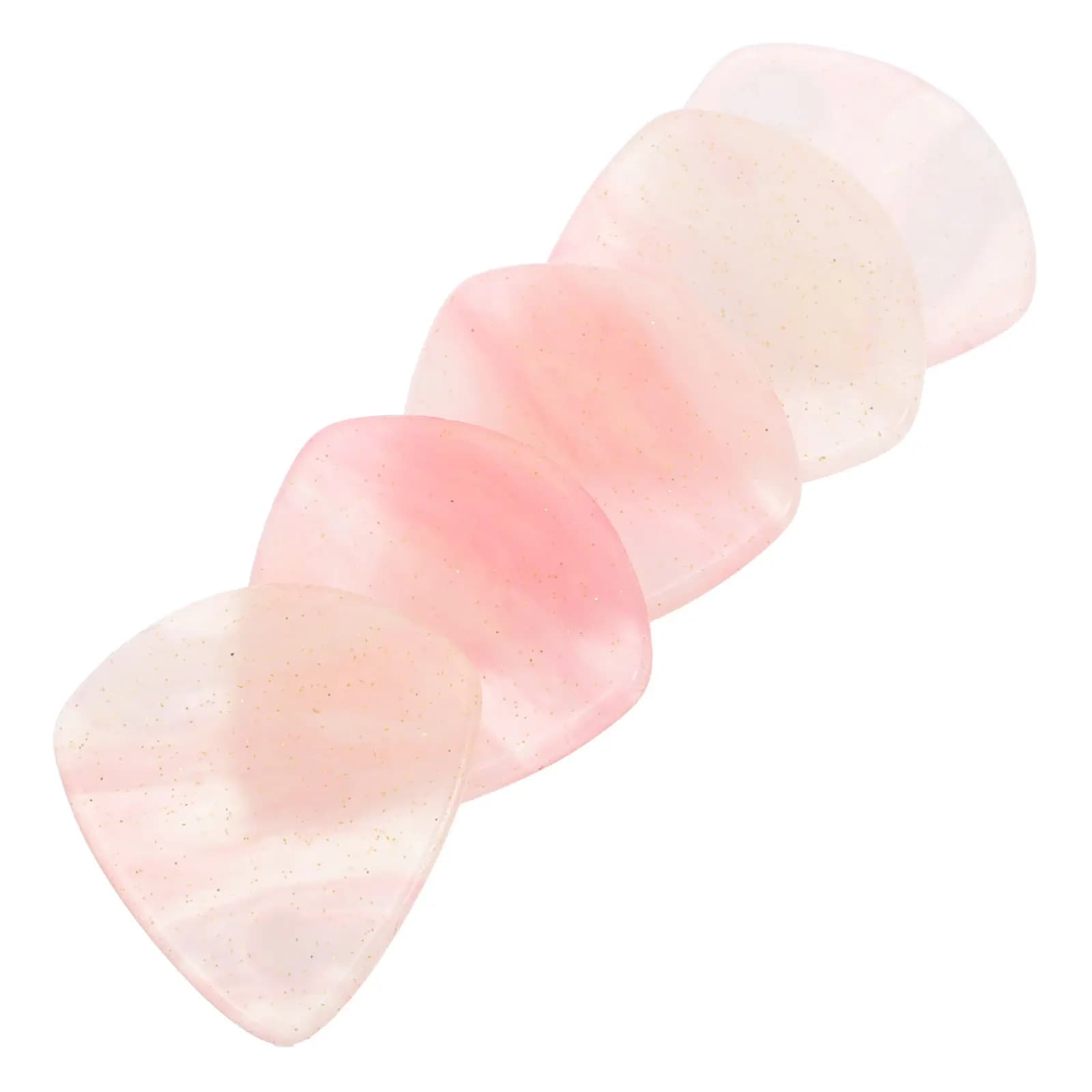 Set di 5 Plettri a Forma di Cuore in Resina per Chitarra Elettrica, Basso e Ukulele, Impugnatura Affidabile, Accessori per Pratica Musicale