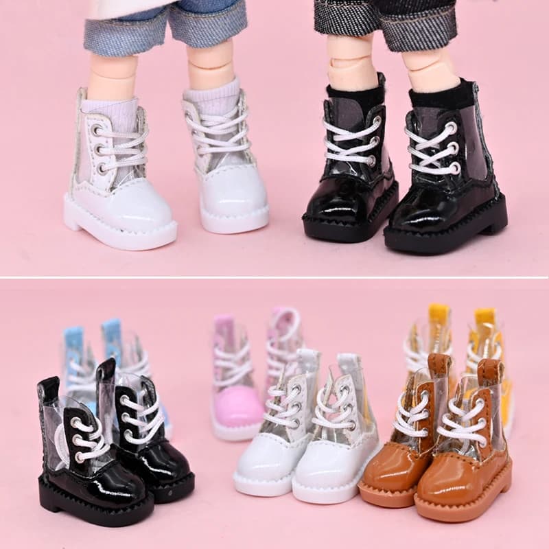 Ob11 stivali con tacco alto Obitsu11 scarpe a punta con lacci delle scarpe accessori vestito per bambola UFDOL, Cu-Poche, Blyth centrale, YMY, Gsc,1/12