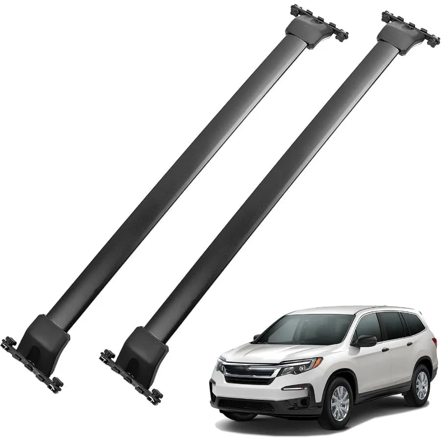 Portapacchi con barre trasversali per portapacchi compatibile con Honda Pilot 20092015 Carico massimo 200 libbre 90 kg Adatto per borse da tetto roo