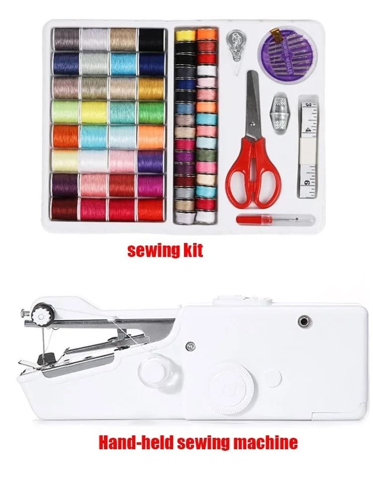 Locked Stitcher DIY Tool Sundries Electric Tailor Stitch Mini Portable Hand-held Sewing Machine Sewing Kit