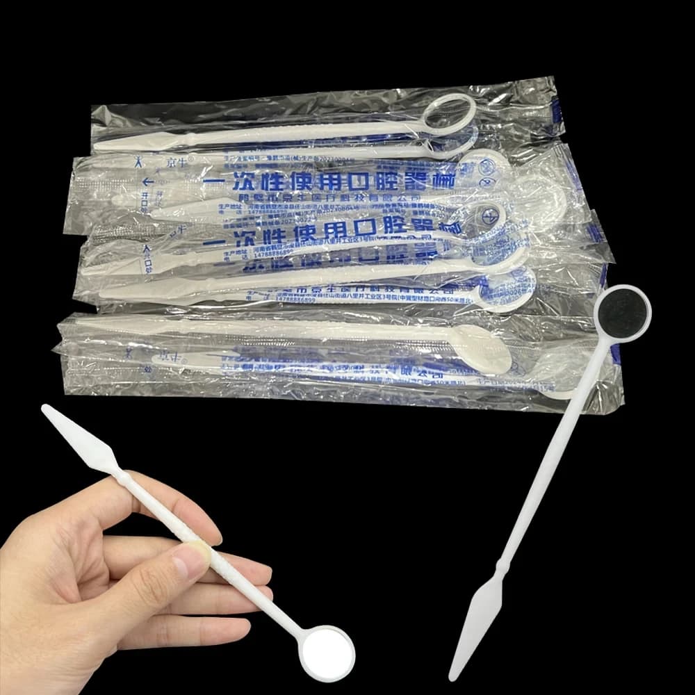 Dental oral plastic mirror Disposable mouth mirror Dentist tool Reflective mirror for teeth whitening examination